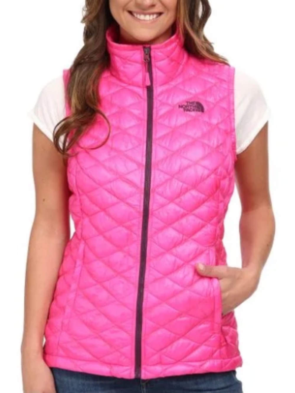 The North Face Women’s Hot Pink Quilted Packable Vest